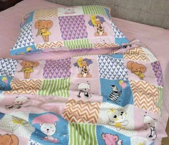 Дитяча постільна білизна Звірята/рожевий, Turkish flannel
