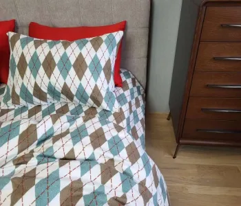 Комплект постільної білизни Ромб зелений, Turkish flannel