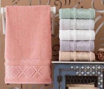 Рушники махрові VIP COTTON, персик