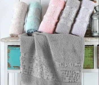 Рушники махрові VIP COTTON ECE, сірий