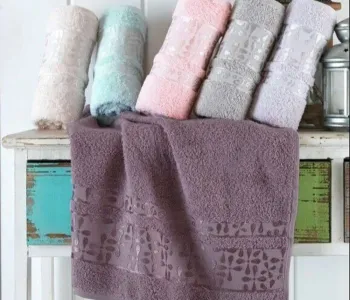 Рушники махрові VIP COTTON ECE, баклажан