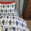 Іконка Постільна білизна фланель Ромб синій Turkish flannel (1)